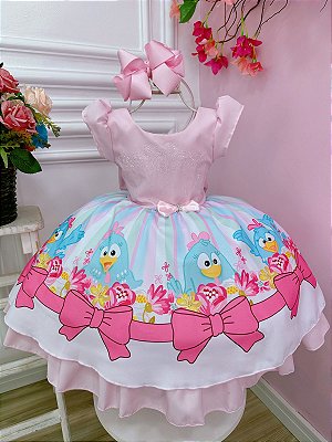 Vestido Infantil Princesa Sofia Com os Animais Lilás Strass - Fabuloso  Ateliê