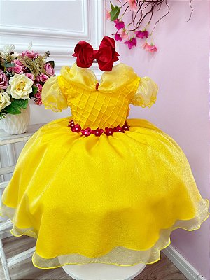 Vestido Infantil Lilás Princesa Sofia Apliques de Flores - Fabuloso Ateliê