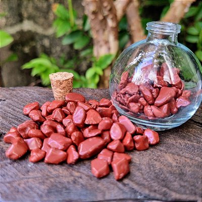 Garrafinha de Jaspe Vermelho - Vitalidade, Proteção, Aterramento e Sexualidade