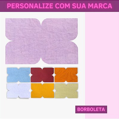 Flanela Mágica Personalizada Borboleta - 100 Unidades