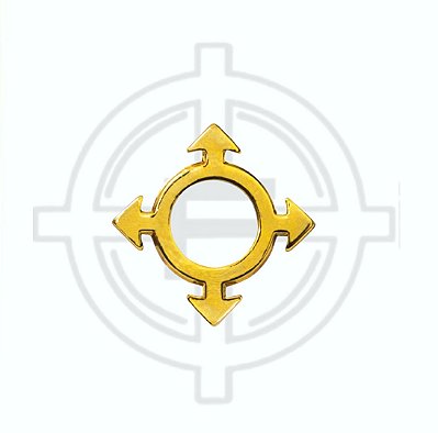 Distintivo de gola dourado Comunicações