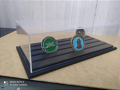 EXPOSITOR DE MOEDAS COM CÚPULA DE ACRÍLICO GRANDE