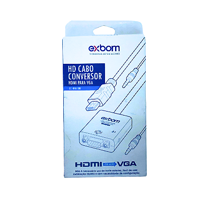 Adaptador Conversor HDMI para VGA | CC-HVA100 - Exbom