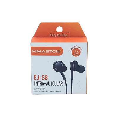 Fone de Ouvido com microfone Intra-auricular EJ-S8 - H´Maston