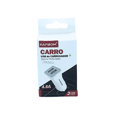 Carregador Veicular 2 USB 4.8A - Kapbom