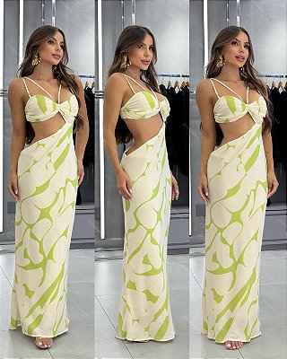Vestido Midi Gardênia - Verde