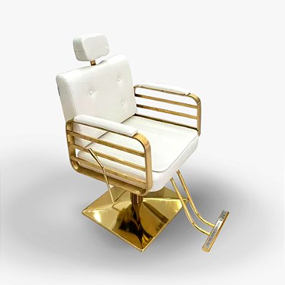 Cadeira para Cabelereiro Reclinável Carol Gold