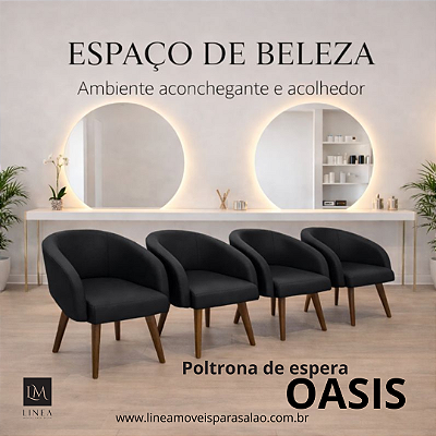 Poltrona de Espera oasis com Pé Palito - Estilo concha
