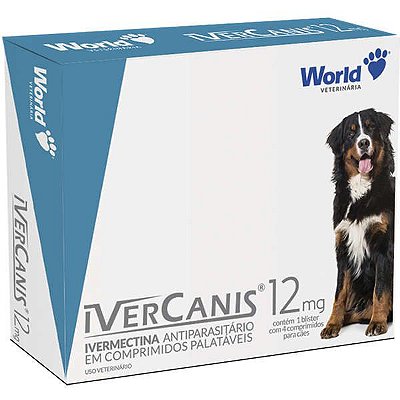 Antiparasitário IverCanis 12 mg para Cães de 60 Kg