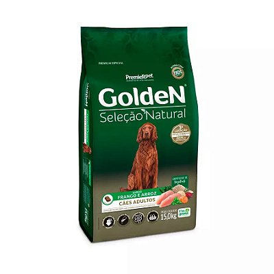 Ração Golden Sel Nat Cães Adultos Sabor Frango 15kg