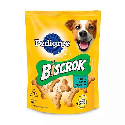 Biscoito Pedigree Biscrok Mini Para Cães Adultos De Raças Pequenas 1kg