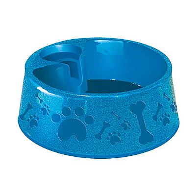 Bebedouro  Plástico Para Cães Paris Furacao Pet N2 - 700 Ml (Azul)