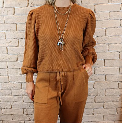 Casaco Pull Tricot - Caramelo