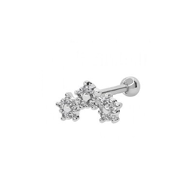 Piercing Tragus Zircônia Luz Prata 925 - Amoralora Prata 925