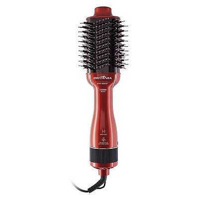 Escova Secadora Alisadora Modeladora Britânia 1300w Bilvolt Vermelho