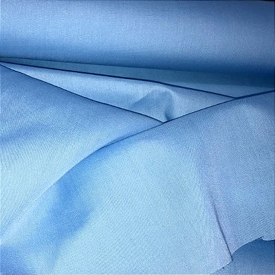 Tecido Tricoline Liso - Azul Claro - 1,50m de Largura