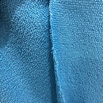 Tecido Atoalhado Felpudo Microfibra - Azul Turquesa