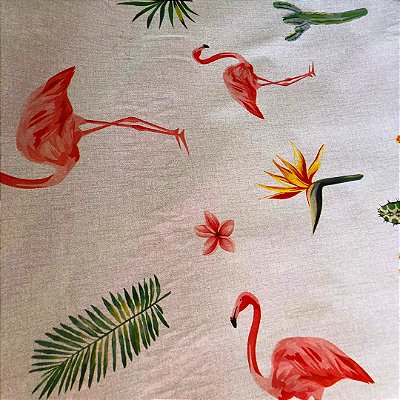 Plástico Térmico Estampado - Flamingo