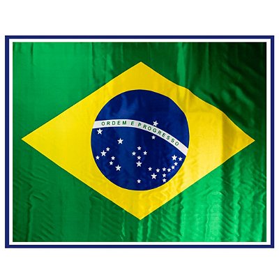 Bandeira do Brasil Grande - Cetim - 1,00m x 1,50m