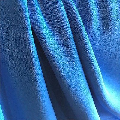 Crepe Air Flow Duna - Azul Turquesa - 1,40m de Largura