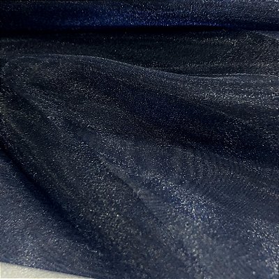 Organza Cristal - Azul Marinho - 1,50m de Largura