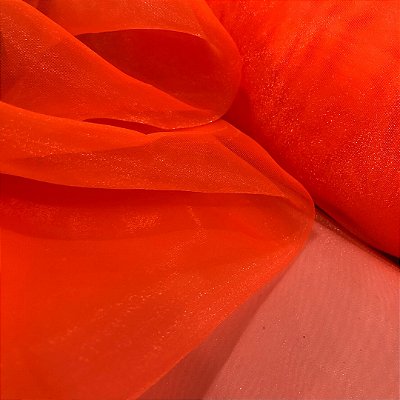 Organza Cristal -  Laranja - 1,50m de Largura