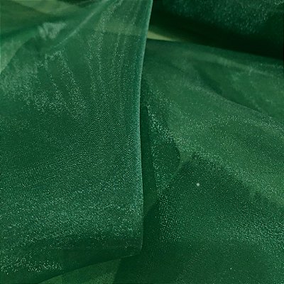Organza Cristal - Verde Escuro - 1,50m de Largura