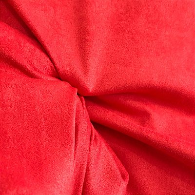 Tecido Suede Fino - Vermelho - 1,50m de Largura