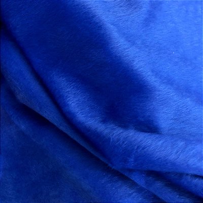 Tecido Velboa Pelúcia - Azul Royal - 1,50m de Largura