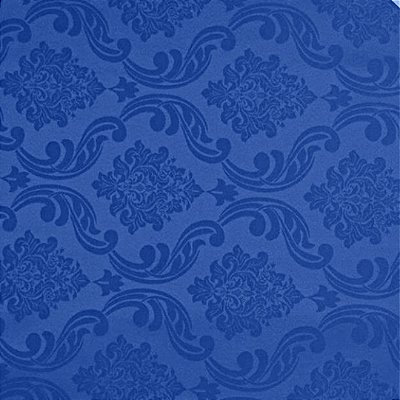 Tecido Jacquard Estampado - Colonial Azul Royal - 2,80m de Largura