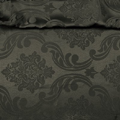 Tecido Jacquard Estampado - Colonial Cinza Escuro - 2,80m de Largura