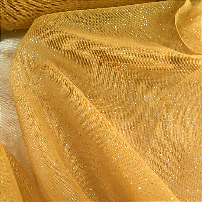 Tule Glitter - Dourado - 1,47m de Largura
