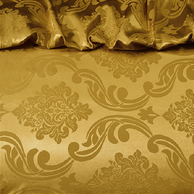 Jacquard Satin - Arabesco Dourado - 2,80m de Largura