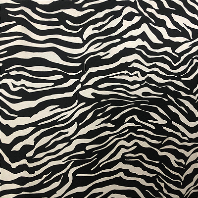 Viscolycra Estampada - Zebra Preto e Branco