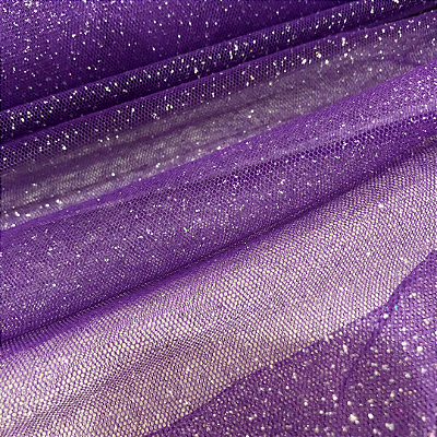 Tule Glitter - Roxo - 1,47m de Largura