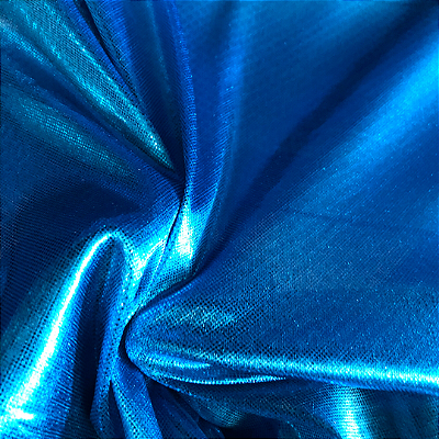 Tecido Lamê - Azul Turquesa - 1,50m de Largura