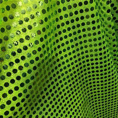 Tecido Paetê Fantasia - Verde Limão - 1,10m de Largura