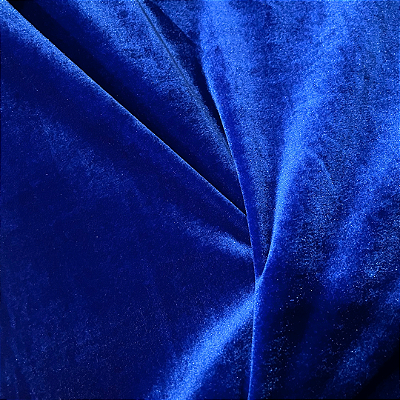 Tecido Veludo Cristal - Azul Royal - 1,50m de Largura