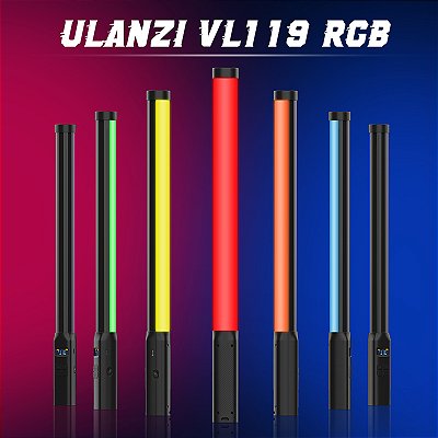 Bastão de Luz LED RGB Ulanzi VL119 – Portátil p/ Foto e Vídeo 50cm