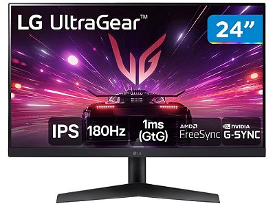 Monitor Gamer LG 24" Ultrawide IPS 180Hz 1ms FreeSync Full HD HDMI