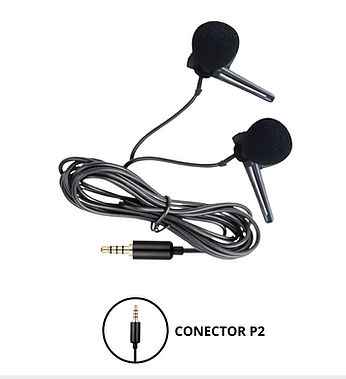 2  Microfones de Lapela Conector P2 Entrevista New Live
