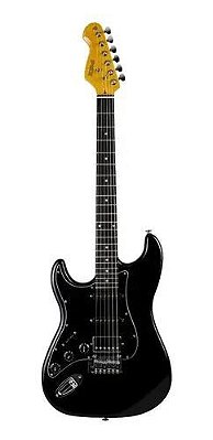 Guitarra para Canhoto Stratocaster PHX Sunset HSS All Black