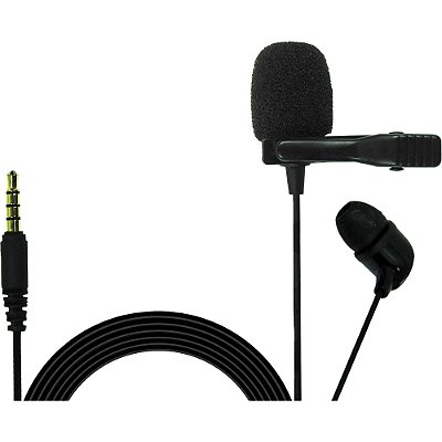 Microfone Lapela Omnidirecional com fone JBL CSLM20