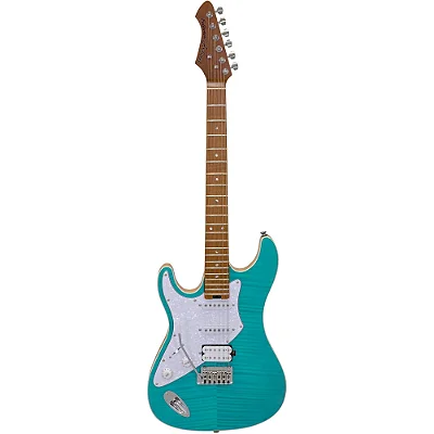 Guitarra Aria Pro II 714-MK2 LH Turqoise Blue (canhoto)