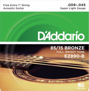Encordoamento para Violão D'ADDARIO 0.09