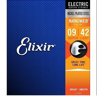 Encordamento de guitarra Elixir Nanoweb 0.9