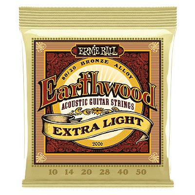 Encordoamento para violão ERNIE BALL EARTHWOOD 0.010