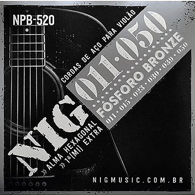 Encordamento de violão NIG 0.11 Phosphor Bronze