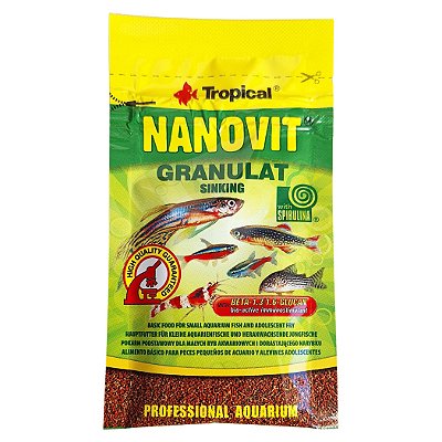 Ração Para Peixes Tropical Nanovit Granulat 10g