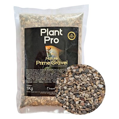 Substrato Para Aquários PlantPro Nature Prime Gravel Natural (3-5 mm) 1 kg
